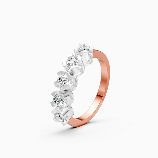 Delicate Five-Stone Diamond Band