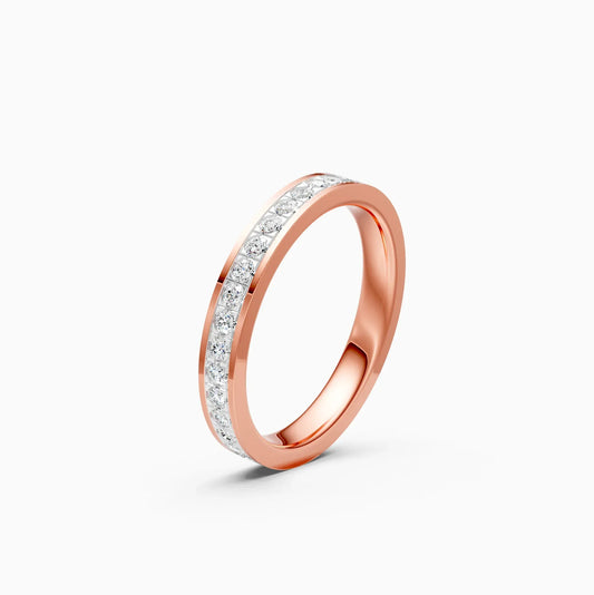 Round Full Eternity Diamond wedding Band