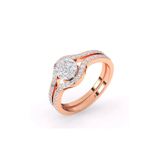 Vintage Double Raw Lab Grown Diamond Ring