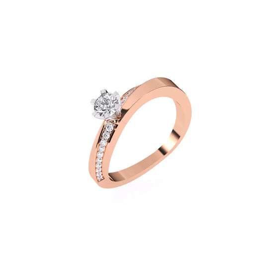Modern Round Diamond solitaire Ring