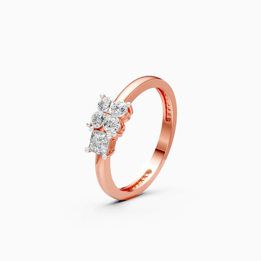 Floral Charm Lab Grown Diamond Ring