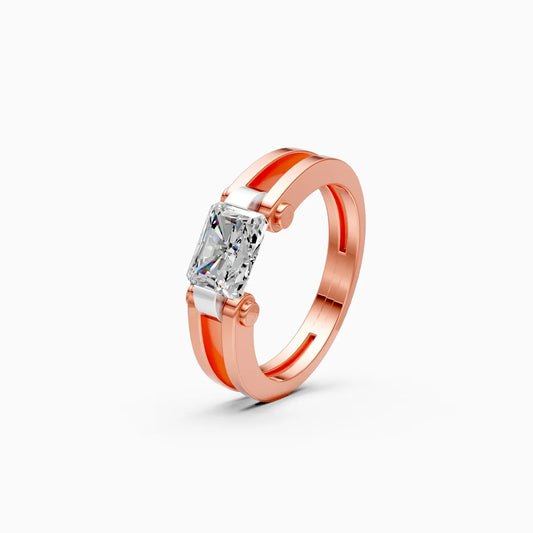 Radiant Solitaire Diamond Ring Modern Elegance
