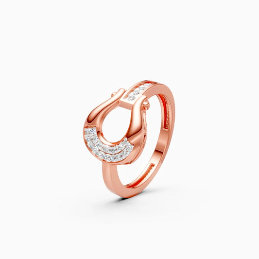 Split Shank Round Diamond Ladies Ring