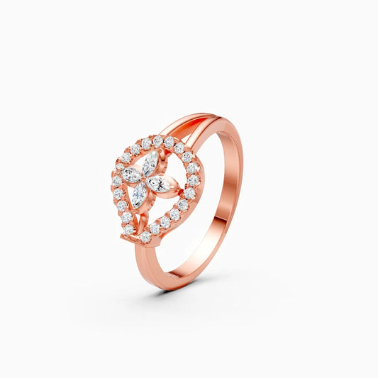Marquise Bloom Teardrop Diamond Ring
