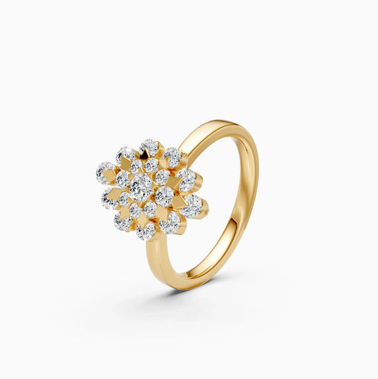 Cluster Lab Grown Diamond Engagement Ring