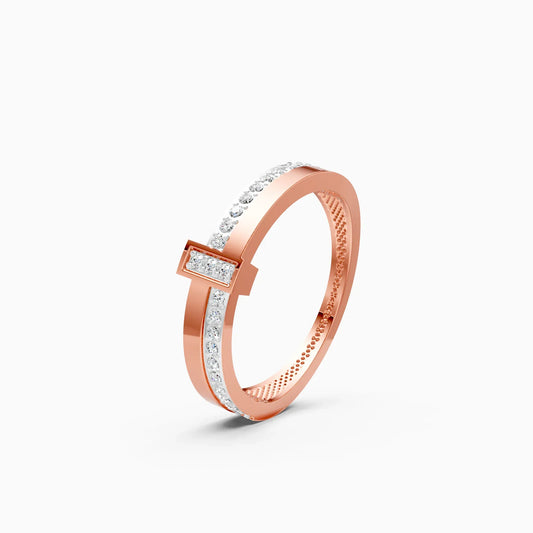 Timeless Round Lab Grown Bar Style Wedding Band