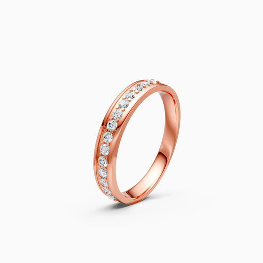 Stackable Diamond Half Eternity Women’s Wedding Band