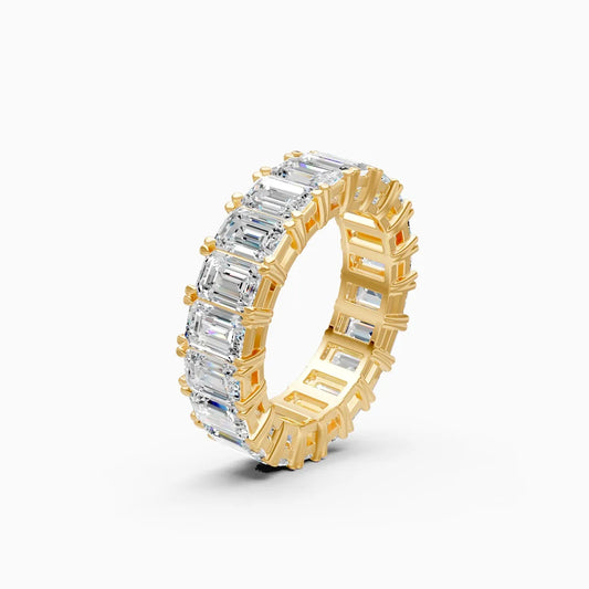 Refined Emerald Cut Eternity Lab Grown Diamond Band
