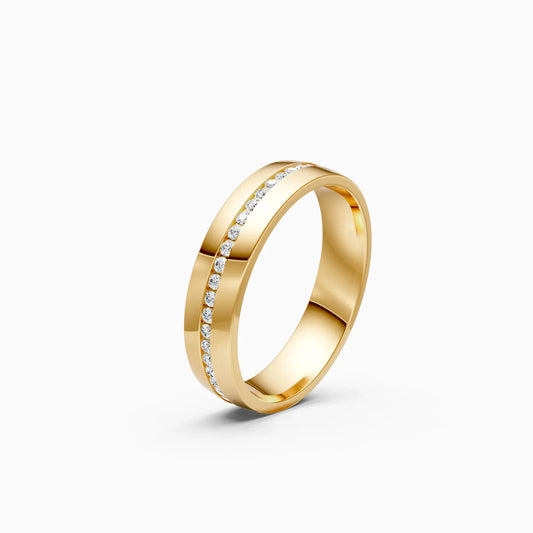 Channel Setting Lab Grown Diamond Men's Band