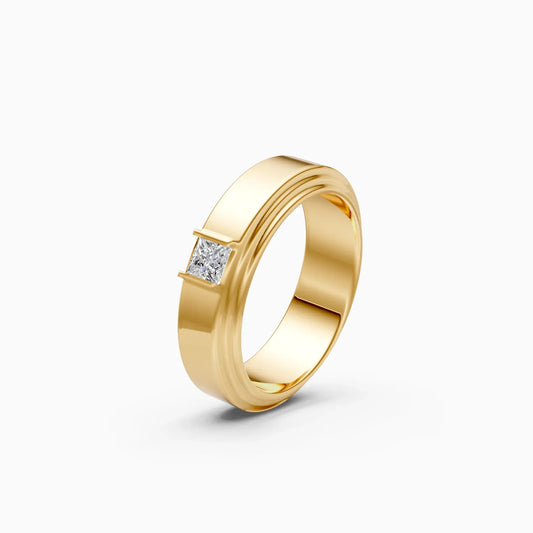 Princess Cut Lab Grown Diamond Men's Ring