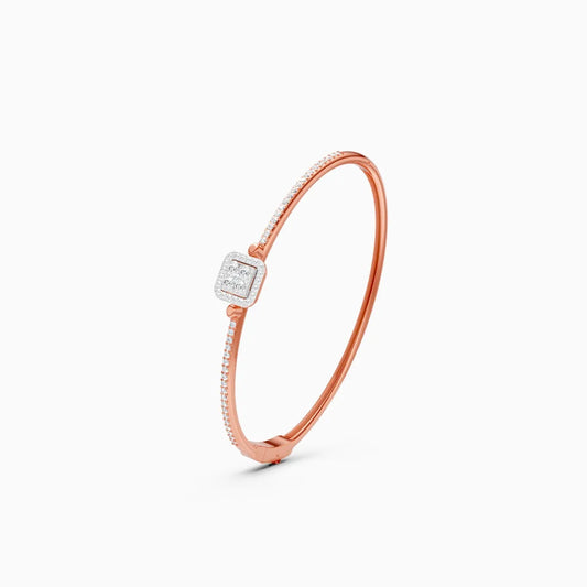 Elegant Square Frame Mini Diamond Bracelet
