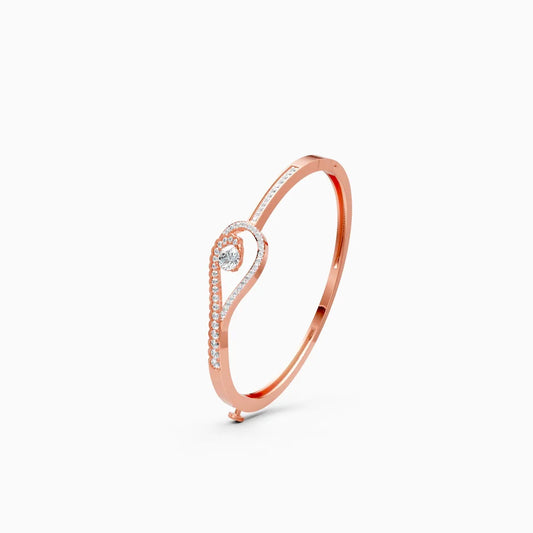 Eternal Swirl Lab-Grown Diamond Kada Bracelet