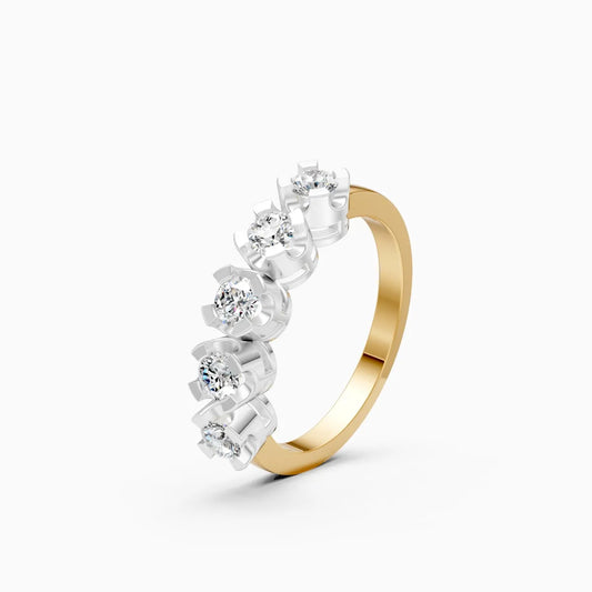 Delicate Five-Stone Diamond Band