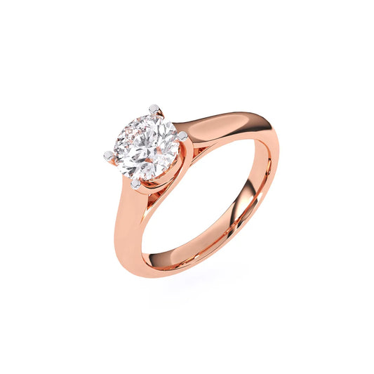 Round Solitaire Lab Grown Diamond Ring