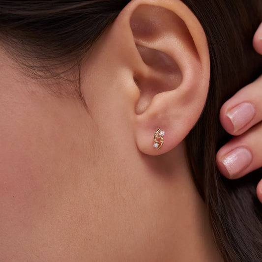 Twisted Diamond Studs