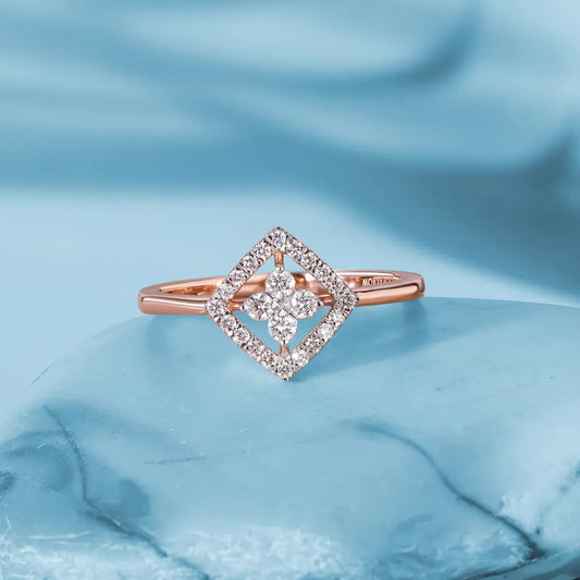 Dainty Square Lab Grown Diamond Ring