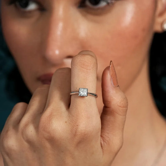 Princess Solitaire Diamond Engagement Ring