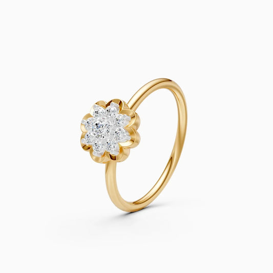 Round Floral Cluster Lab Diamond Ring