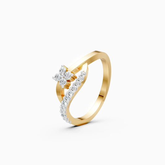 Elegant Modern Spark Lab Diamond Ring
