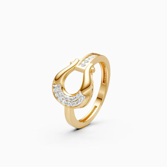 Split Shank Round Diamond Ladies Ring