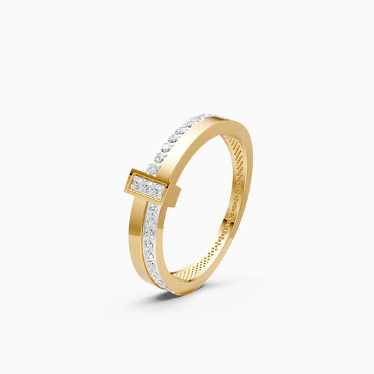 Timeless Round Lab Grown Bar Style Wedding Band