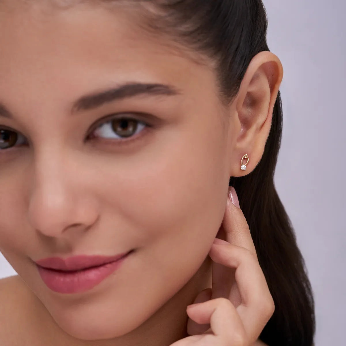 Leaf Drop Diamond Studs