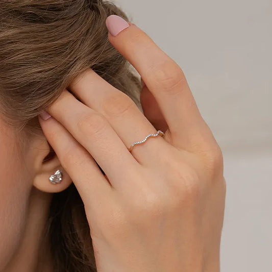 Lavish Wave Diamond Eternity Wedding Band