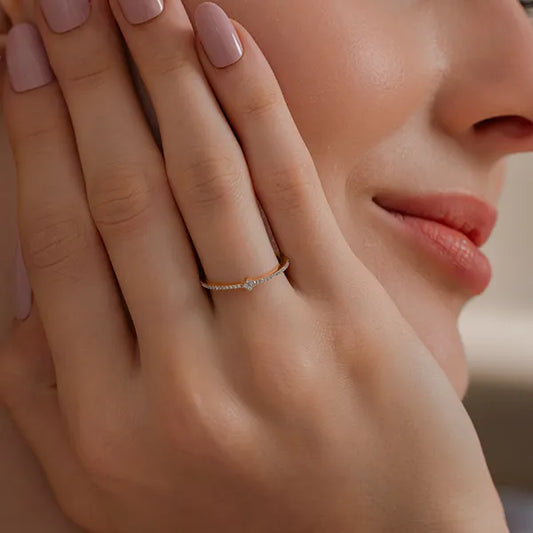 Gorgeous Two Tone Lab Grown Ring