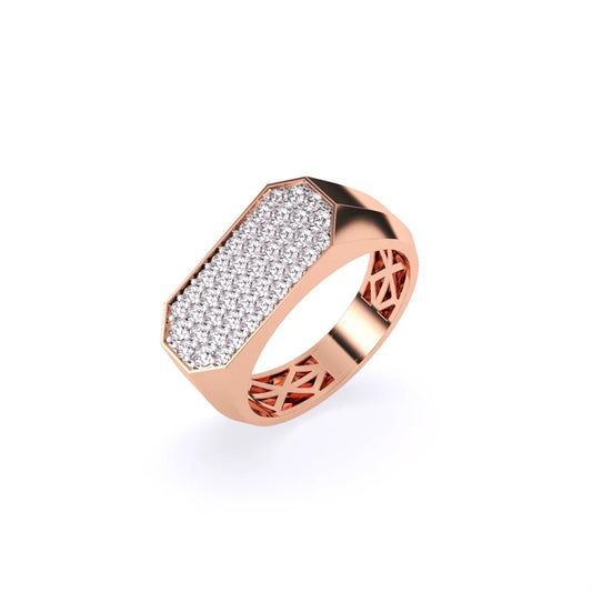 Round Cluster Engagement Ring For Men