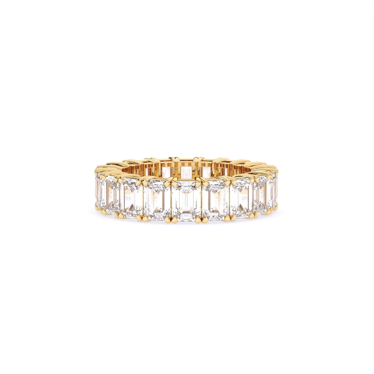Emerald Full Eternity Lab Diamond Wedding Band