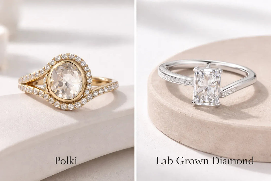 Polki vs Lab Grown Diamond Jewellery