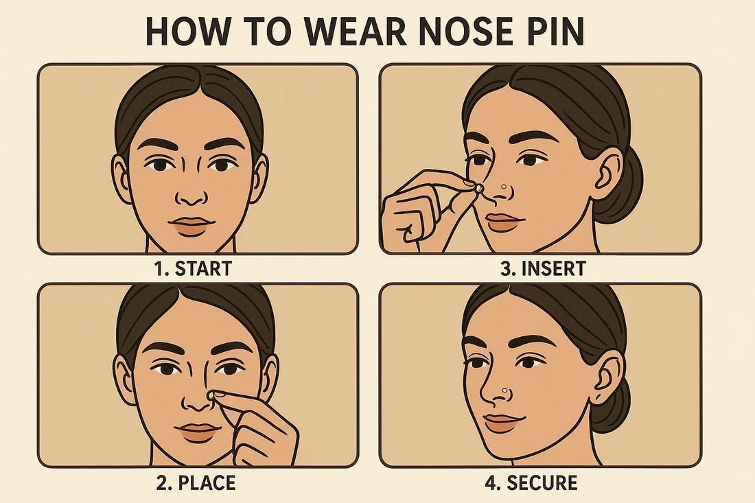 How To Wear Round Nose Pin
