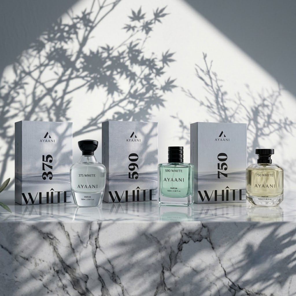 AYAANI WHITE Collection Pack Of - 3 – 375 White, 590 White & 750 White Luxury Parfum Gift Set for Men & Women | 3 x 100ml