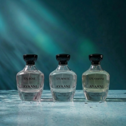 AYAANI 375 Discovery Trio – Pack of 3 White, Yellow & Rosé Luxury Parfum Gift Set for Men & Women | 3 x 100ml