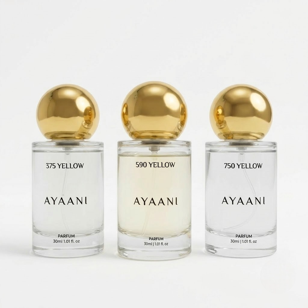 AYAANI Yellow Collection – Pack of 3 - 375, 590 & 750 Luxury Parfum Gift Set for Men & Women | 3 x 30ml