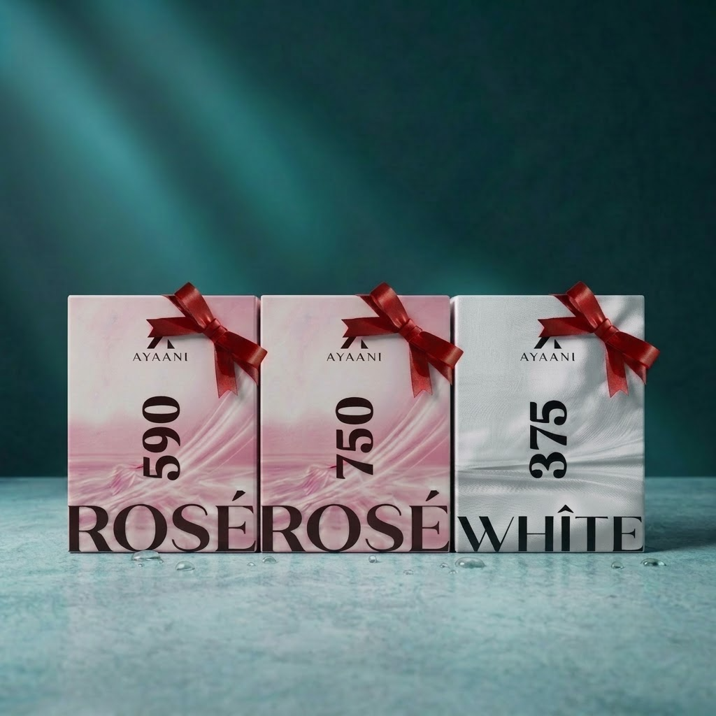 AYAANI Signature Trio – Pack of 3 590 Rosé, 750 Rosé & 375 White Luxury Parfum Gift Set for Men & Women | 3 x 100ml