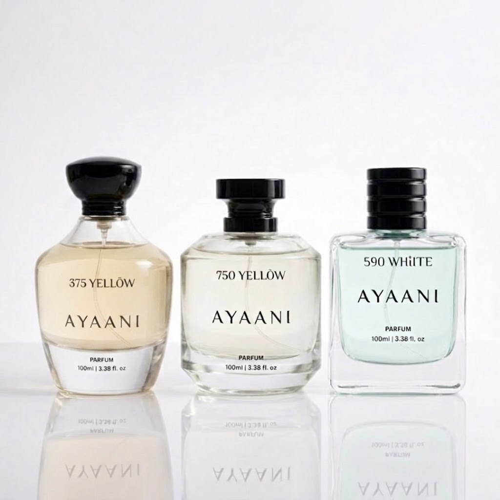 AYAANI Signature Trio – Pack of 3 375 Yellow, 750 Yellow & 590 White Luxury Parfum Gift Set for Men & Women | 3 x 100ml