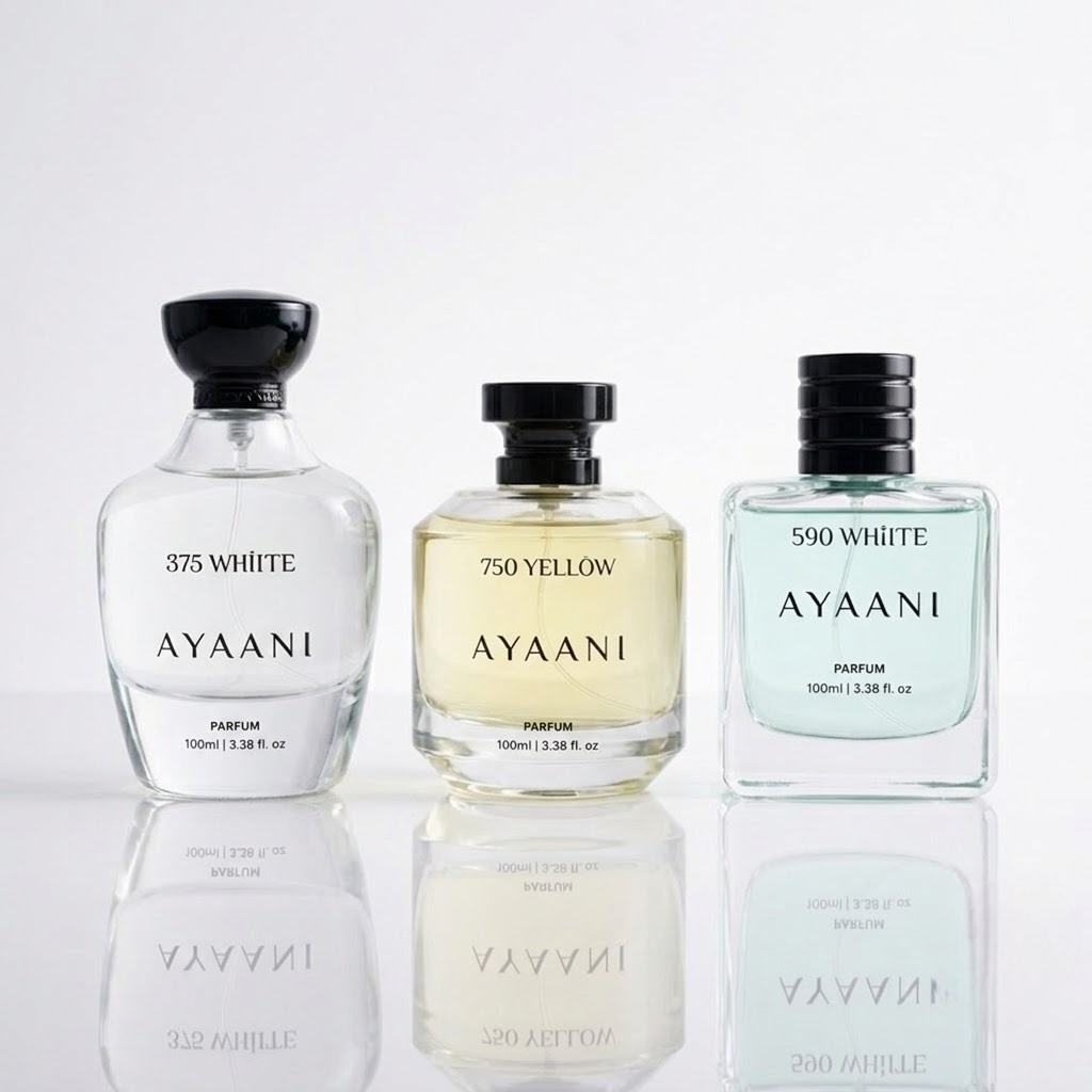 AYAANI Signature Trio – Pack of 3 375 White, 750 Yellow & 590 White Luxury Parfum Gift Set for Men & Women | 3 x 100ml