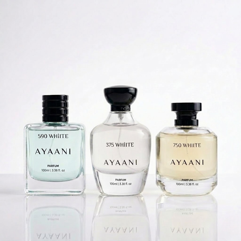 AYAANI WHITE Collection Pack Of - 3 – 375 White, 590 White & 750 White Luxury Parfum Gift Set for Men & Women | 3 x 100ml