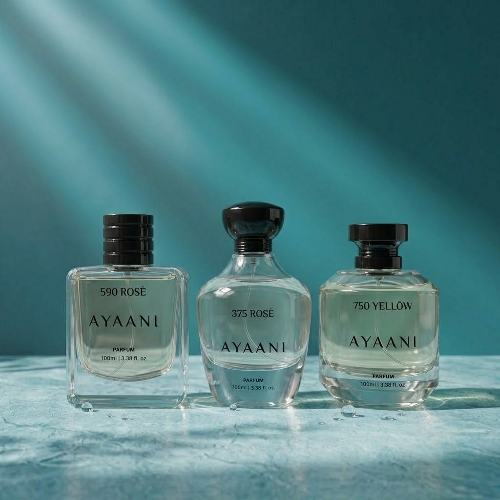 AYAANI Signature Trio – Pack of 3 375 Rosé, 590 Rosé & 750 Yellow Luxury Parfum Gift Set for Men & Women | 3 x 100ml