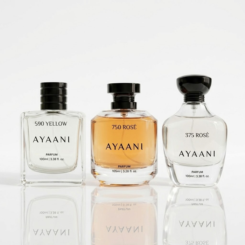 AYAANI Signature Trio – Pack of 3 590 Yellow, 750 Rosé & 375 Rosé Luxury Parfum Gift Set for Men & Women | 3 x 100ml