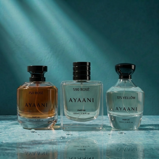 AYAANI Signature Trio – Pack of 3 750 Rosé, 590 Rosé & 375 Yellow Luxury Parfum Gift Set for Men & Women | 3 x 100ml