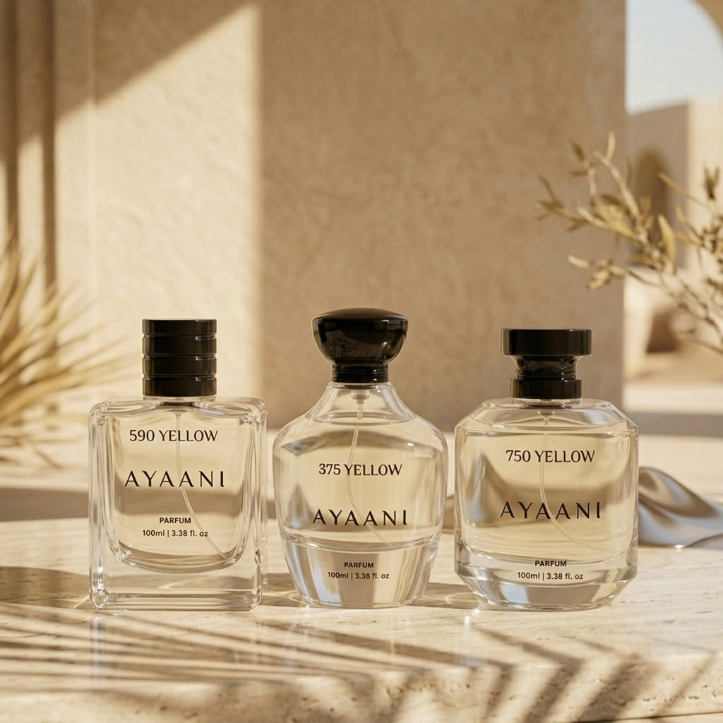 AYAANI Yellow Collection Pack of -3 – 375 Yellow, 590 Yellow & 750 Yellow Luxury Parfum Gift Set for Men & Women | 3 x 100ml
