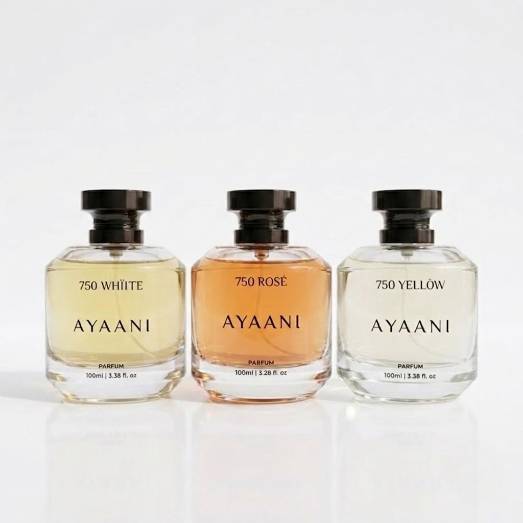 AYAANI 750 Discovery Trio – Pack of 3 Yellow, White & Rosé Luxury Parfum Gift Set for Men & Women | 3 x 100ml