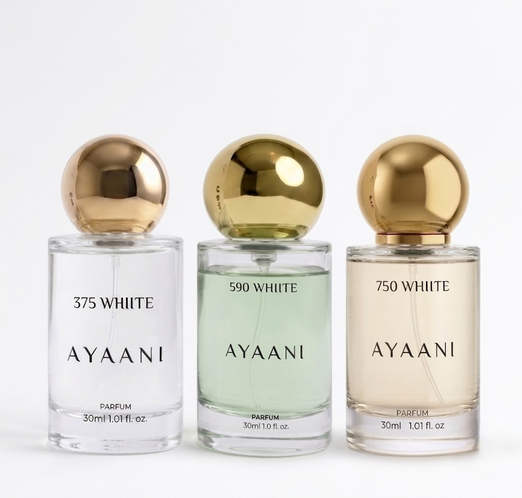 AYAANI White Collection – Pack of 3 - 375, 590 & 750 Luxury Parfum Gift Set for Men & Women | 3 x 30ml