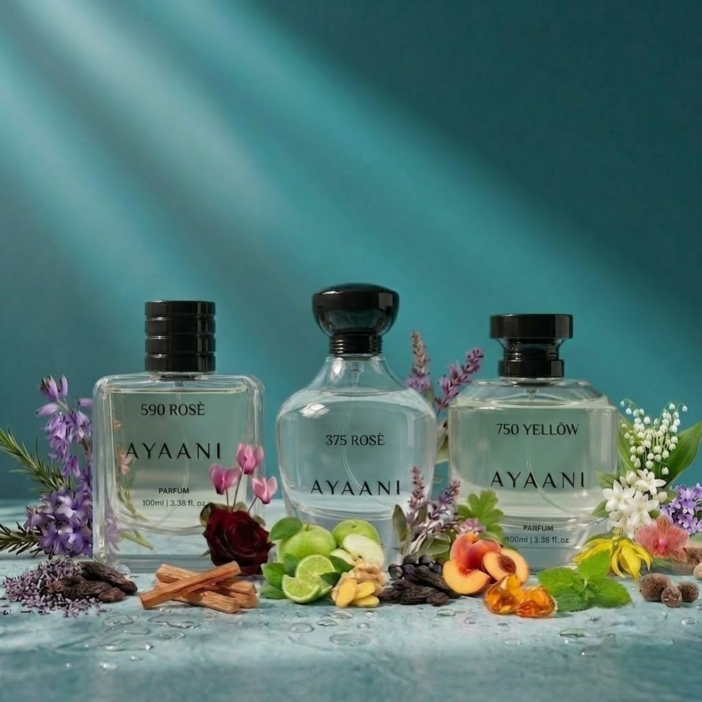 AYAANI Signature Trio – Pack of 3 375 Rosé, 590 Rosé & 750 Yellow Luxury Parfum Gift Set for Men & Women | 3 x 100ml
