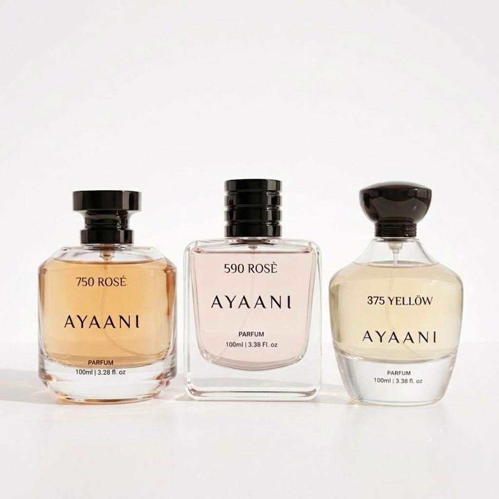 AYAANI Signature Trio – Pack of 3 750 Rosé, 590 Rosé & 375 Yellow Luxury Parfum Gift Set for Men & Women | 3 x 100ml