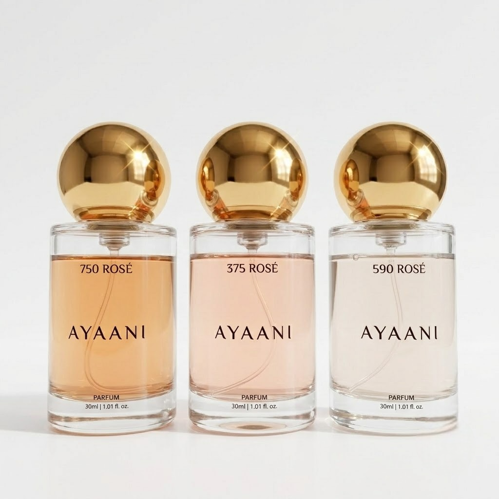 AYAANI Rosé Collection – Pack of 3 - 375, 590 & 750 Luxury Parfum Gift Set for Her | 3 x 30ml