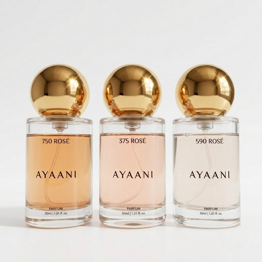 AYAANI Rosé Collection – Pack of 3 - 375, 590 & 750 Luxury Parfum Gift Set for Her | 3 x 30ml