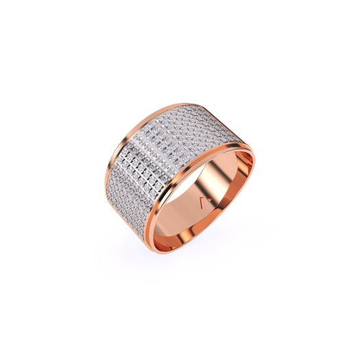 Victorian Round Diamond Matching Couple Ring